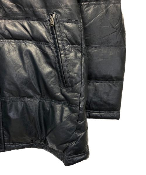 Haruf（ハルフ）HARUF (ハルフ) レザーダウンコート ブラック サイズ:XLの古着・服飾アイテム