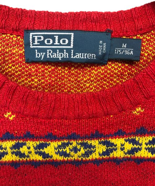 POLO RALPH LAUREN（ポロ・ラルフローレン）POLO RALPH LAUREN (ポロ・ラルフローレン) ニット レッド サイズ:Mの古着・服飾アイテム