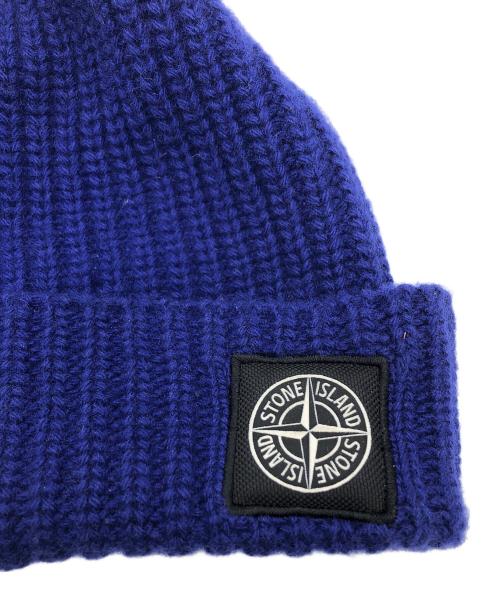 STONE ISLAND（ストーンアイランド）STONE ISLAND (ストーンアイランド) ニットキャップ ブルーの古着・服飾アイテム