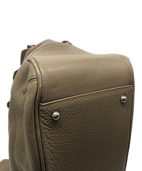PELLE MORBIDA（ペッレモルビダ）PELLE MORBIDA (ペッレモルビダ) フラップボストンバッグ ベージュの古着・服飾アイテム