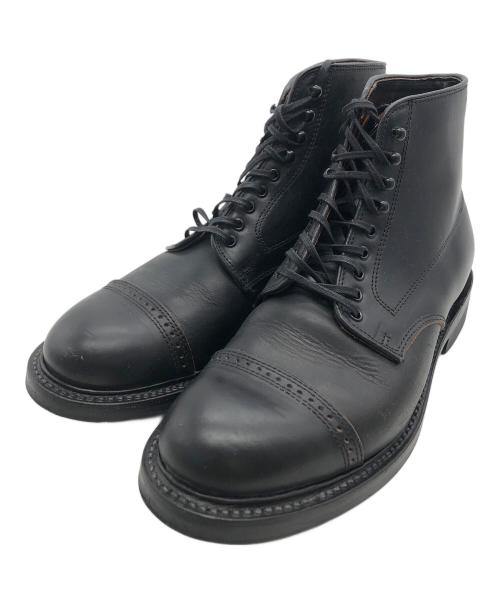 WHEEL ROBE（ウィールローブ）WHEEL ROBE (ウィールローブ) キャップトゥレースアップブーツ ブラック サイズ:25cmの古着・服飾アイテム