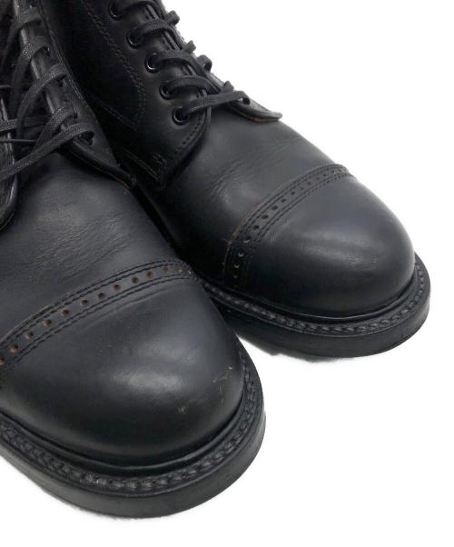 WHEEL ROBE（ウィールローブ）WHEEL ROBE (ウィールローブ) キャップトゥレースアップブーツ ブラック サイズ:25cmの古着・服飾アイテム