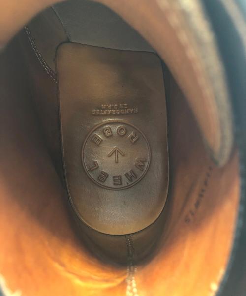 WHEEL ROBE（ウィールローブ）WHEEL ROBE (ウィールローブ) キャップトゥレースアップブーツ ブラック サイズ:25cmの古着・服飾アイテム