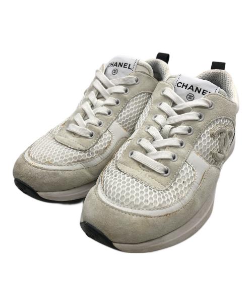 CHANEL（シャネル）CHANEL (シャネル) ローカットスニーカー ベージュ サイズ:36の古着・服飾アイテム