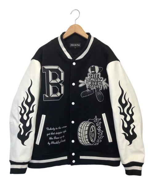 THE BLACK EYE PATCH（ブラックアイパッチ）THE BLACK EYE PATCH (ブラックアイパッチ) スタジャン ブラック サイズ:Lの古着・服飾アイテム
