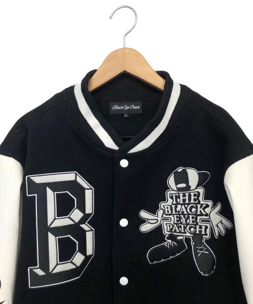 THE BLACK EYE PATCH（ブラックアイパッチ）THE BLACK EYE PATCH (ブラックアイパッチ) スタジャン ブラック サイズ:Lの古着・服飾アイテム