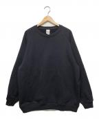 COMOLIコモリ）の古着「コットン吊裏毛クルーネック」｜ネイビー