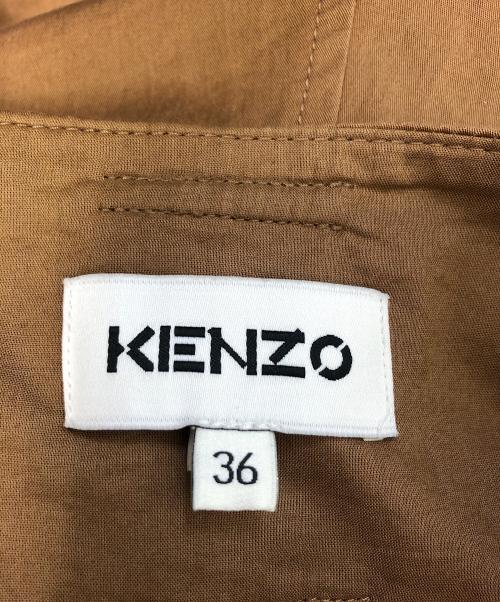 KENZO（ケンゾー）KENZO (ケンゾー) ハイウエスト ワイドレッグ トラウザーズ ブラウン サイズ:36の古着・服飾アイテム