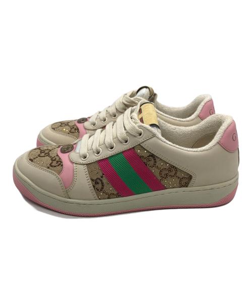 GUCCI（グッチ）GUCCI (グッチ) スクリーナー ピンクベージュ サイズ:23cmの古着・服飾アイテム