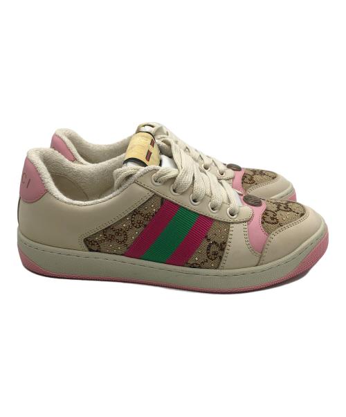 GUCCI（グッチ）GUCCI (グッチ) スクリーナー ピンクベージュ サイズ:23cmの古着・服飾アイテム