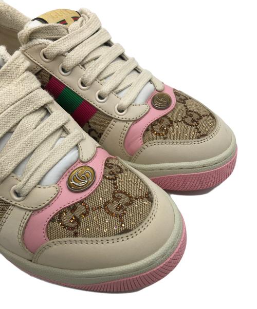GUCCI（グッチ）GUCCI (グッチ) スクリーナー ピンクベージュ サイズ:23cmの古着・服飾アイテム
