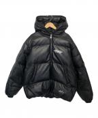 Schott×NEIGHBORHOODショット×ネイバーフッド）の古着「レザーダウンジャケット」｜ブラック