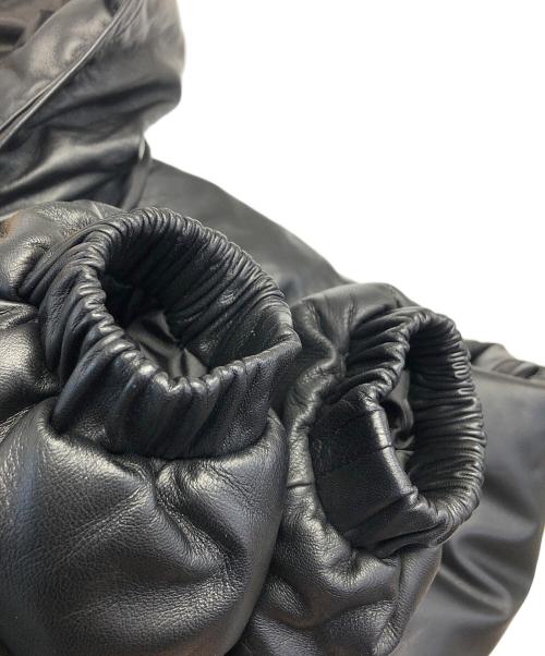 Schott（ショット）Schott (ショット) NEIGHBORHOOD (ネイバーフッド) レザーダウンジャケット ブラック サイズ:Sの古着・服飾アイテム