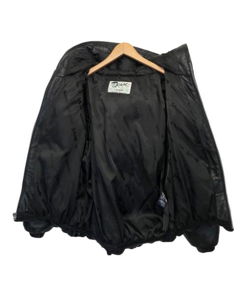 Schott（ショット）Schott (ショット) NEIGHBORHOOD (ネイバーフッド) レザーダウンジャケット ブラック サイズ:Sの古着・服飾アイテム