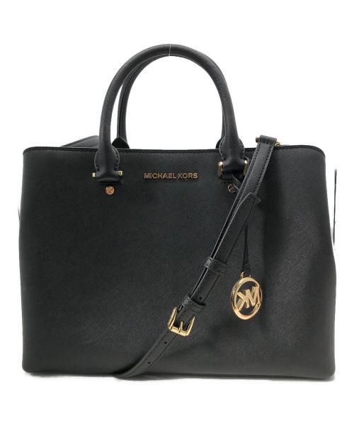 MICHAEL KORS（マイケル・コース）MICHAEL KORS (マイケルコース) 2WAYバッグ ブラックの古着・服飾アイテム