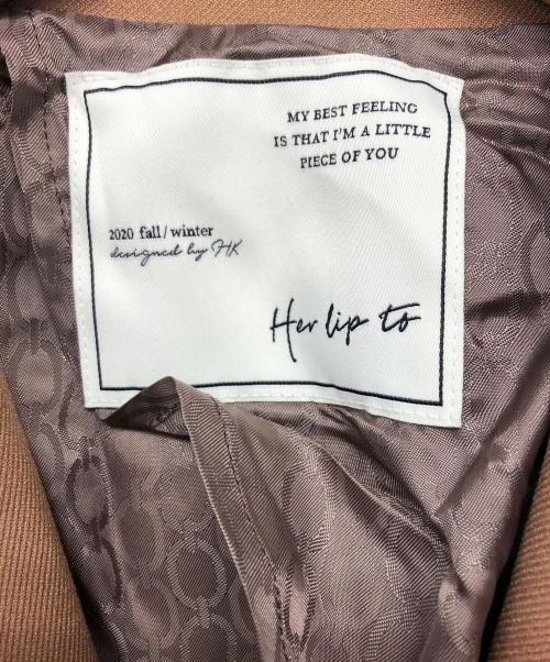 HER LIP TO（ハーリップトゥ）Her lip to (ハーリップトゥ) テーラードジャケット ブラウン サイズ:Sの古着・服飾アイテム