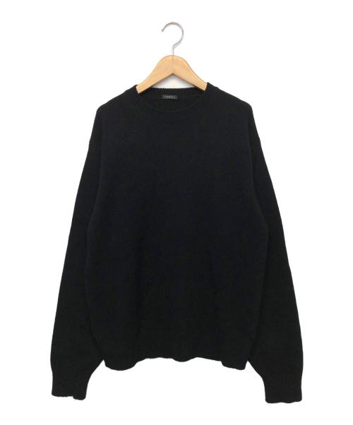 COMOLI（コモリ）COMOLI (コモリ) ラムズウールクルーネックニット ブラック サイズ:3の古着・服飾アイテム