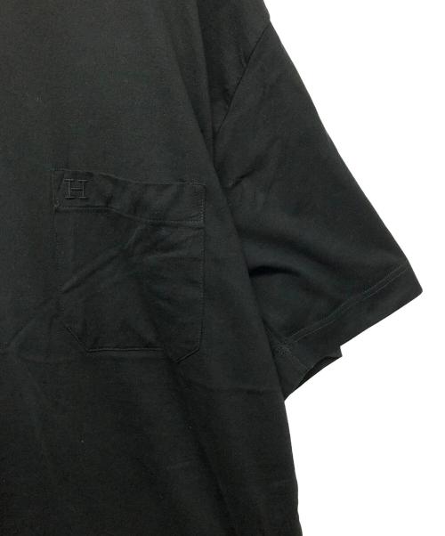 HERMES（エルメス）HERMES (エルメス) ポケットTシャツ ブラック サイズ:XLの古着・服飾アイテム
