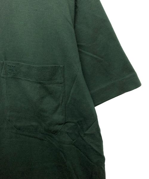 HERMES（エルメス）HERMES (エルメス) ポケットTシャツ グリーン サイズ:Mの古着・服飾アイテム