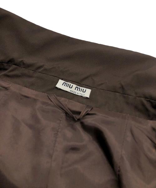 MIU MIU（ミュウミュウ）MIU MIU (ミュウミュウ) ジャケット ブラウン サイズ:42の古着・服飾アイテム