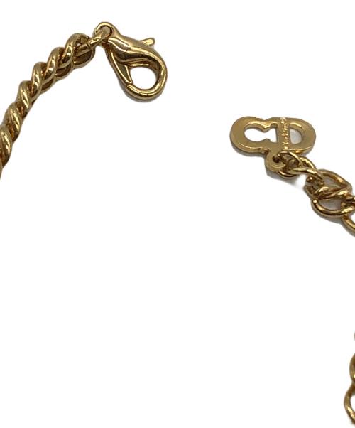 Christian Dior（クリスチャン ディオール）Christian Dior (クリスチャン ディオール) ハートモチーフ チェーン ラインストーン ゴールドの古着・服飾アイテム