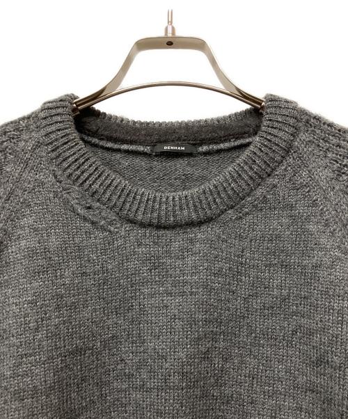 Denham（デンハム）Denham (デンハム) クラフトニット グレー サイズ:X-LARGEの古着・服飾アイテム