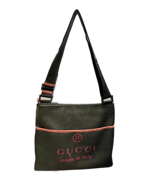 GUCCI（グッチ）GUCCI (グッチ) メッセンジャーショルダーバッグ ブラックの古着・服飾アイテム