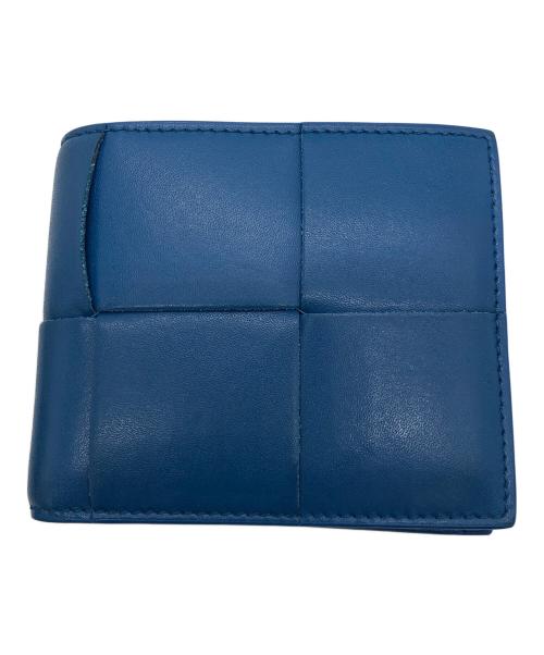 BOTTEGA VENETA（ボッテガベネタ）BOTTEGA VENETA (ボッテガベネタ) 2つ折り財布 ブルーの古着・服飾アイテム