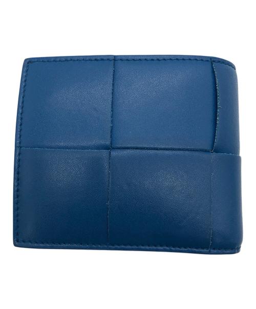 BOTTEGA VENETA（ボッテガベネタ）BOTTEGA VENETA (ボッテガベネタ) 2つ折り財布 ブルーの古着・服飾アイテム