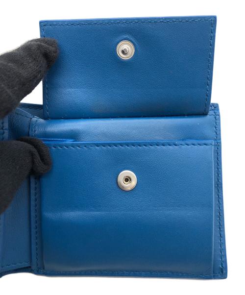 BOTTEGA VENETA（ボッテガベネタ）BOTTEGA VENETA (ボッテガベネタ) 2つ折り財布 ブルーの古着・服飾アイテム