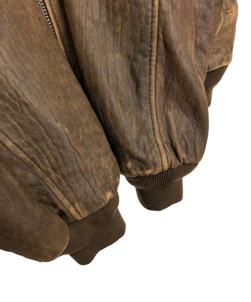 PHAT FARM（ファットファーム）PHAT FARM (ファットファーム) レザーブルゾン ブラウン サイズ:２XLの古着・服飾アイテム