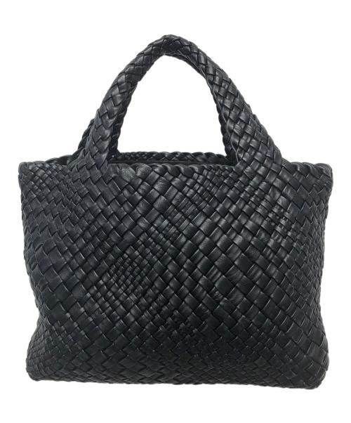 FALORNI（ファロルニ）FALORNI (ファロルニ) イントレチャート レザートートバッグ ブラックの古着・服飾アイテム