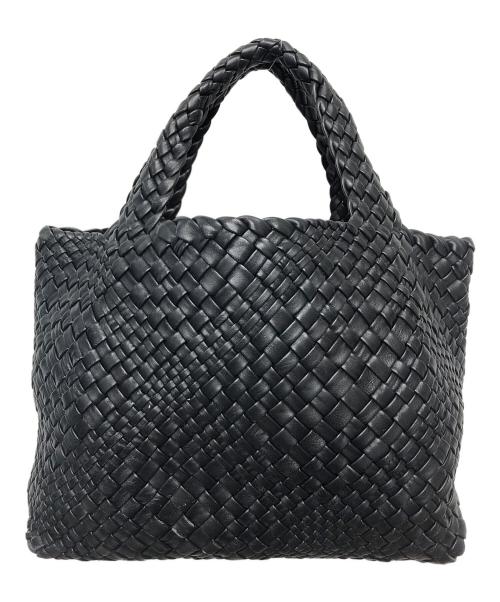 FALORNI（ファロルニ）FALORNI (ファロルニ) イントレチャート レザートートバッグ ブラックの古着・服飾アイテム