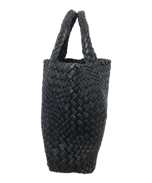 FALORNI（ファロルニ）FALORNI (ファロルニ) イントレチャート レザートートバッグ ブラックの古着・服飾アイテム