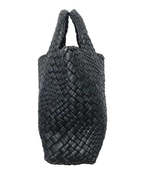 FALORNI（ファロルニ）FALORNI (ファロルニ) イントレチャート レザートートバッグ ブラックの古着・服飾アイテム