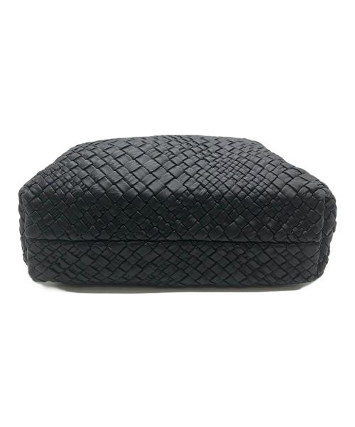 FALORNI（ファロルニ）FALORNI (ファロルニ) イントレチャート レザートートバッグ ブラックの古着・服飾アイテム