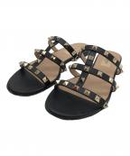 VALENTINO GARAVANIヴァレンティノ・ガラヴァーニ）の古着「ロックスタッズサンダル」｜ブラック