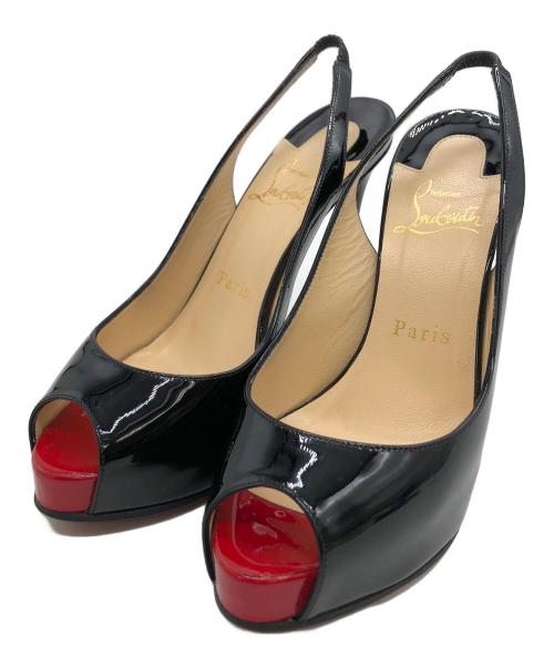 Christian Louboutin（クリスチャン・ルブタン）Christian Louboutin (クリスチャン・ルブタン) オープントゥヒールパンプス レッド サイズ:35.5の古着・服飾アイテム