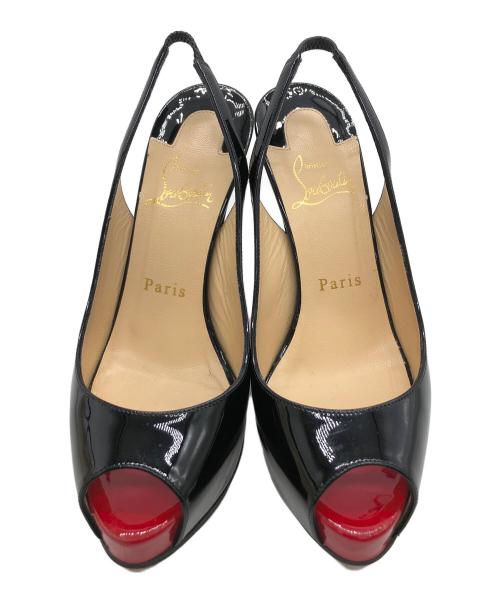 Christian Louboutin（クリスチャン・ルブタン）Christian Louboutin (クリスチャン・ルブタン) オープントゥヒールパンプス レッド サイズ:35.5の古着・服飾アイテム