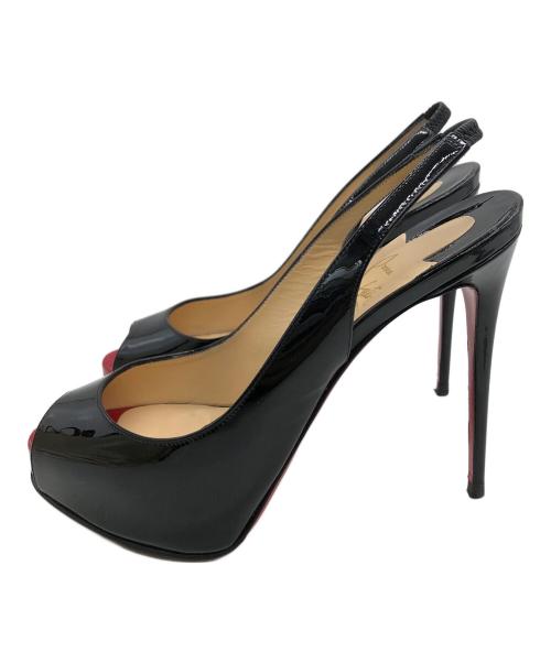 Christian Louboutin（クリスチャン・ルブタン）Christian Louboutin (クリスチャン・ルブタン) オープントゥヒールパンプス レッド サイズ:35.5の古着・服飾アイテム