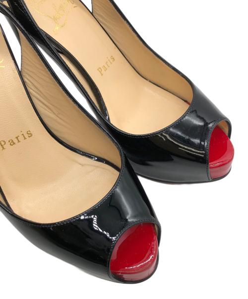Christian Louboutin（クリスチャン・ルブタン）Christian Louboutin (クリスチャン・ルブタン) オープントゥヒールパンプス レッド サイズ:35.5の古着・服飾アイテム