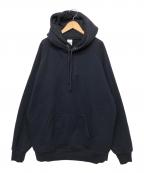 COMOLIコモリ）の古着「コットン吊裏毛パーカー」｜ネイビー