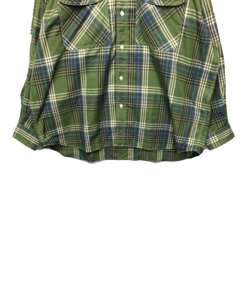 DAIWA PIER39（ダイワ ピア39）DAIWA PIER39 (ダイワ ピア39) TECH ELBOW PATCH WORK SHIRTS FLANNEL グリーン サイズ:XLの古着・服飾アイテム