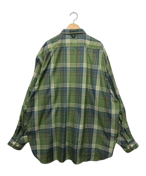 DAIWA PIER39（ダイワ ピア39）DAIWA PIER39 (ダイワ ピア39) TECH ELBOW PATCH WORK SHIRTS FLANNEL グリーン サイズ:XLの古着・服飾アイテム