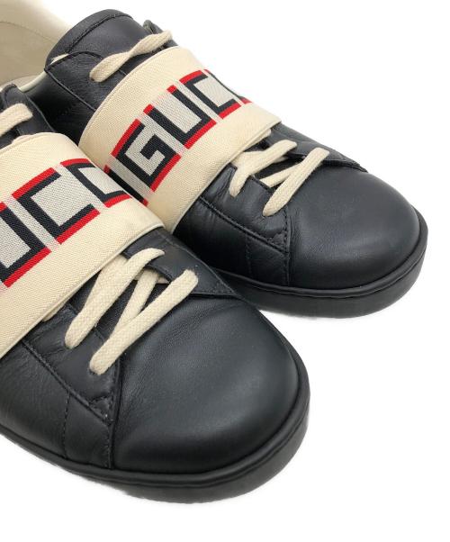 GUCCI（グッチ）GUCCI (グッチ) ローカットスニーカー ブラック サイズ:8 1/2の古着・服飾アイテム