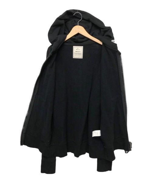 Maison MIHARA YASUHIRO（メゾン ミハラ ヤスヒロ）Maison MIHARA YASUHIRO (メゾン ミハラ ヤスヒロ) エンラージドジップパーカー ブラック サイズ:46の古着・服飾アイテム