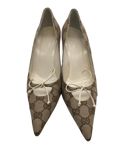 GUCCI（グッチ）GUCCI (グッチ) パンプス ベージュ サイズ:36の古着・服飾アイテム