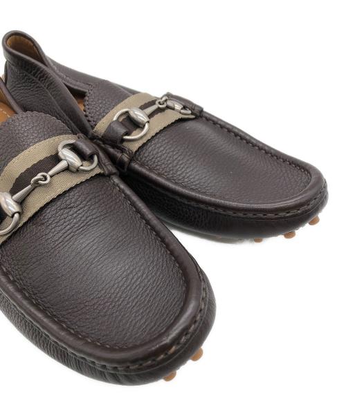 GUCCI（グッチ）GUCCI (グッチ) ドライビングシューズ ブラウン サイズ:6 1/2の古着・服飾アイテム