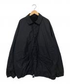 COMOLIコモリ）の古着「コットンナイロン コーチジャケット」｜ブラック