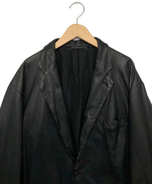 COMOLI（コモリ）COMOLI (コモリ) シープスキン 2Bジャケット レザーテーラードジャケット ブラック サイズ:３の古着・服飾アイテム